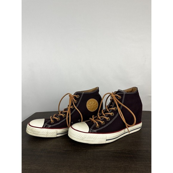 Converse Women's Size 10 Chuck Taylor All Star Lux Hi High Hidden Heel Purple - Picture 1 of 10